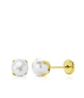 PENDIENTES BEBÉS DOS PERLAS 5MM