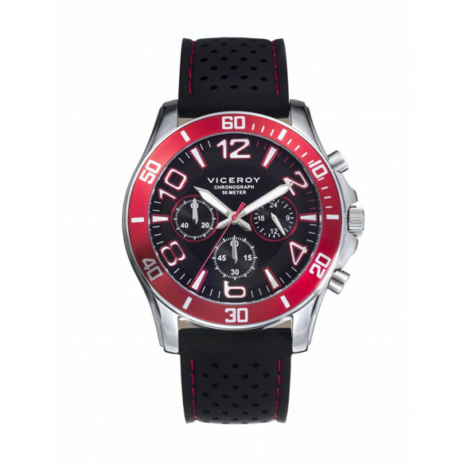 Reloj Viceroy 40407-55 de hombre en acero con correa de silicona negra