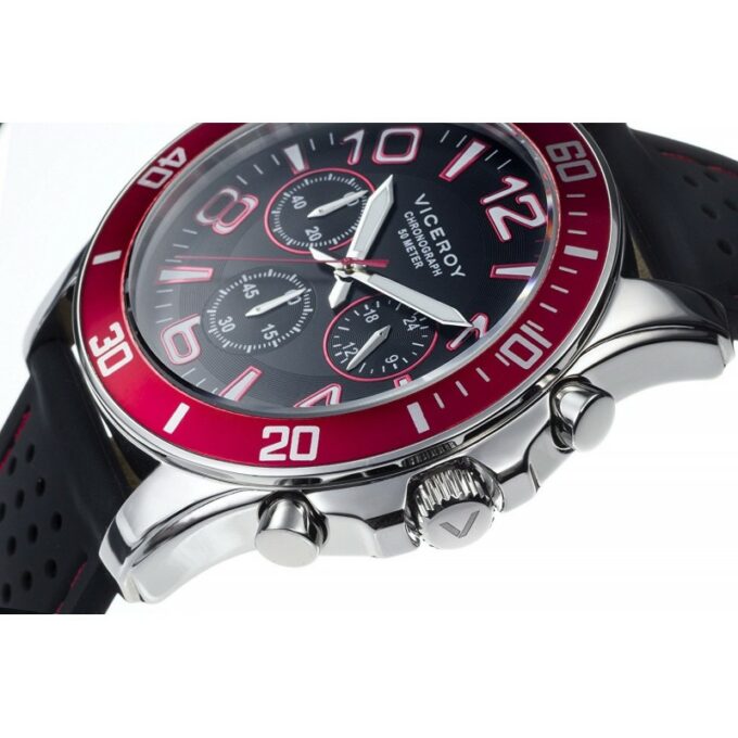 Reloj Viceroy 40407-55 de hombre en acero con correa de silicona negra