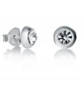 Pendientes Viceroy mujer de plata con circonita redonda de 5 mm.