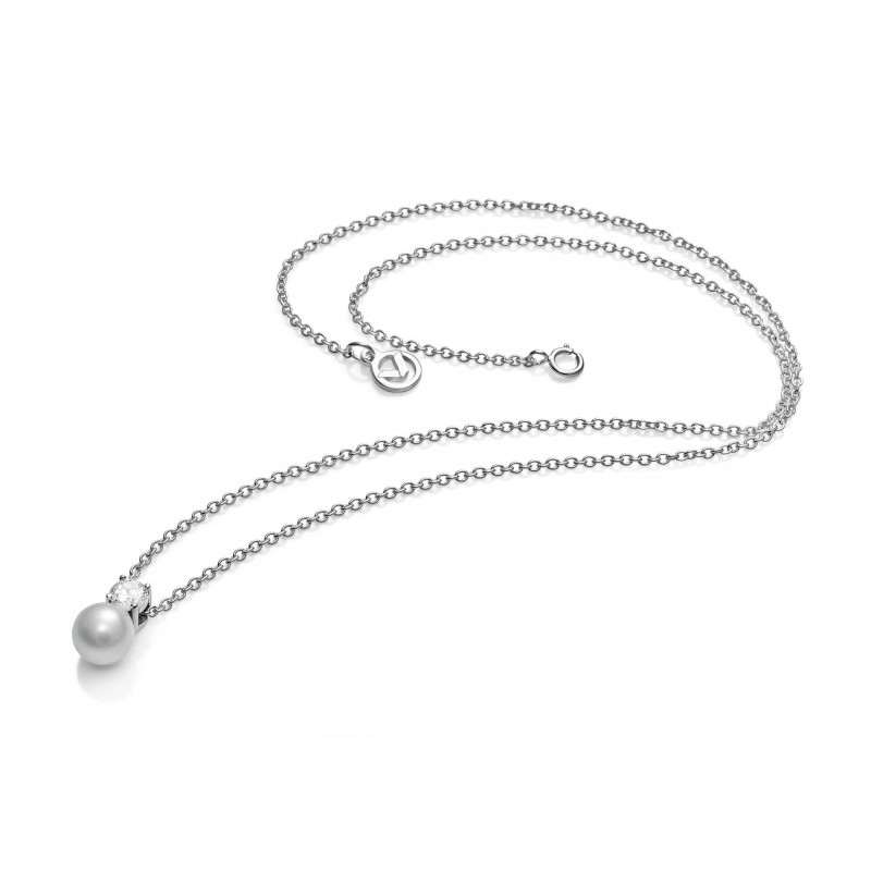 Collar Viceroy 21017C000-60 de mujer en plata con colgante de circonita y perla