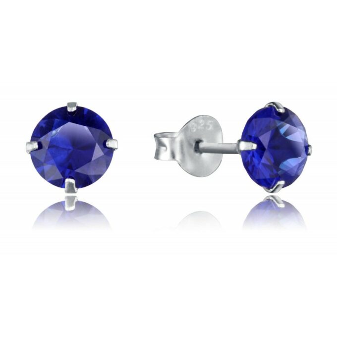 Pendientes Viceroy mujer de plata con cristal azul