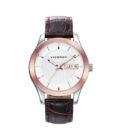 Reloj Viceroy 42293-17 de hombre en acero con correa de piel marrón y esfera blanca