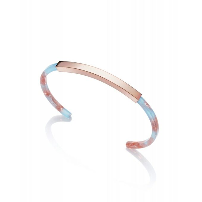 Brazalete Viceroy mujer de acero rosado y acetato tonos rosados y azules