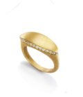Anillo Viceroy mujer plata dorada forma sello oval