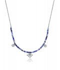 Collar Viceroy mujer de plata con sodalitas azules y motivos marineros
