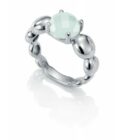 Anillo Viceroy mujer de plata con calcedonia verde