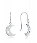 Pendientes Viceroy mujer de plata con motivo luna con estrellas caladas.
