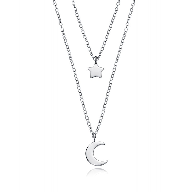 Collar Viceroy 5064C000-08 de mujer en plata motivos luna y estrella