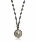 Collar Viceroy hombre de acero Ip dorado con colgante diseño moneda