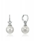 Pendientes Viceroy 61039E000-38 de mujer en plata, tipo aro con circonitas y perla