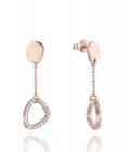 Pendientes Viceroy 85001E100-37 de mujer plata rosada con diseño dos piezas