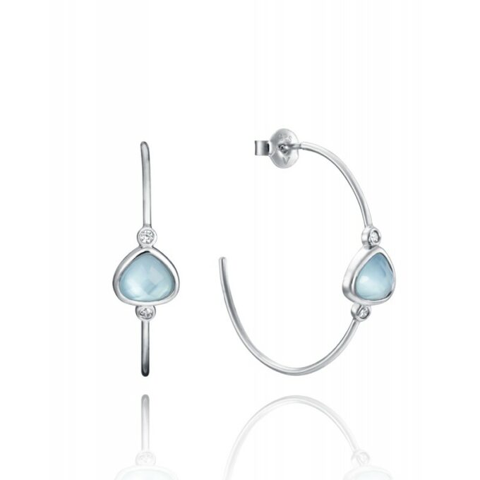 Pendientes Viceroy mujer en plata con piedra azul