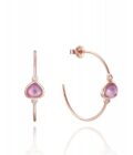 Pendientes Viceroy mujer en plata rosada con piedra rosa