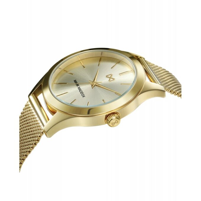 Reloj Mark Maddox MM7111-27 de mujer en acero con malla milanesa IP dorada y esfera dorada