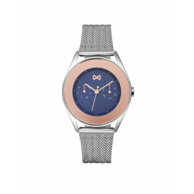 Reloj Mark Maddox MM7129-36 de mujer multifunción en acero malla milanesa y esfera azul