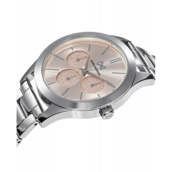 Reloj Mark Maddox MM7127-97 de mujer multifunción en acero con esfera rosada