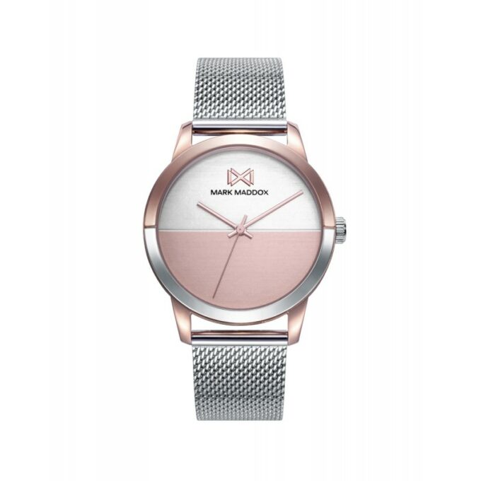 Reloj Mark Maddox MM7142-90 de mujer en acero con malla milanesa IP rosado