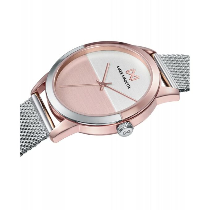 Reloj Mark Maddox MM7142-90 de mujer en acero con malla milanesa IP rosado