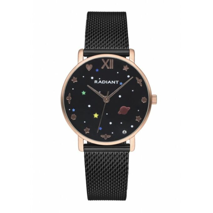 RELOJ DE MUJER RADIANT MILKY WAY MALLA MILANESA NEGRA