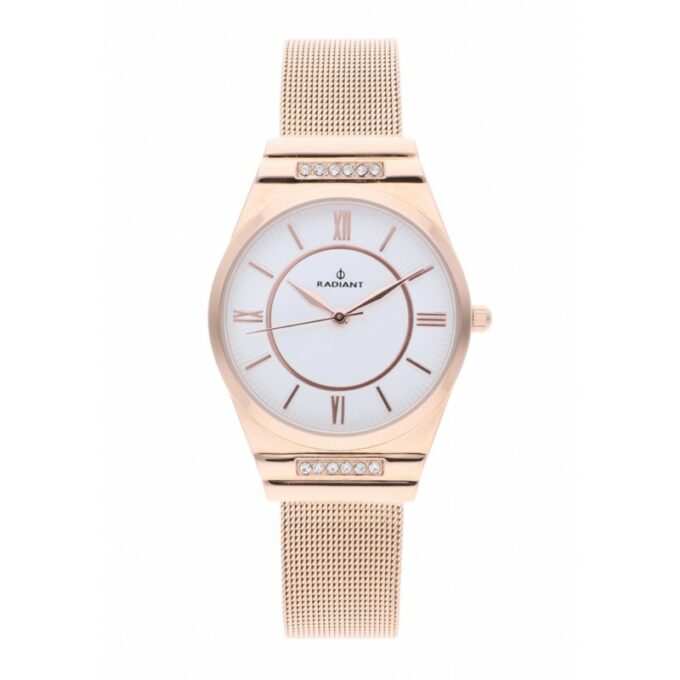 RELOJ DE MUJER RADIANT AURA MALLA MILANESA ROSADA