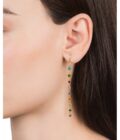 Pendientes largos Viceroy mujer en plata con hilera circonitas colores