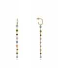 Pendientes largos Viceroy mujer en plata con hilera circonitas colores