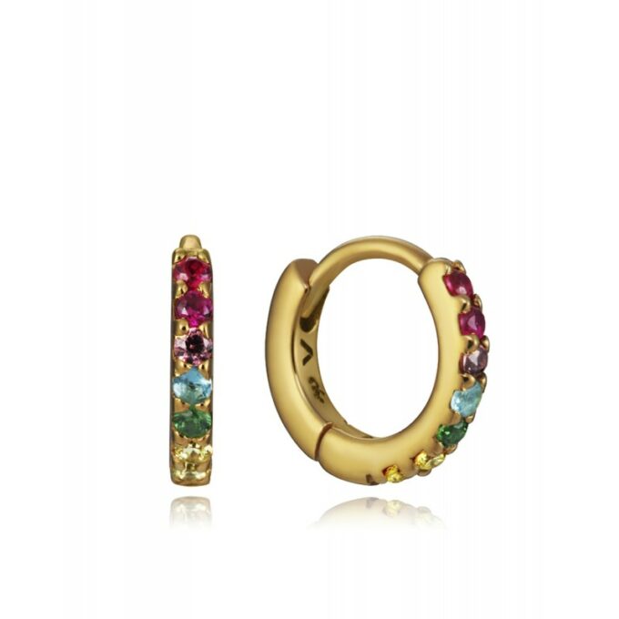 Pendientes Viceroy 4092E110-39 de mujer tipo aros con circonitas multicolor