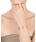 Pulsera Viceroy Air en IP dorado con motivos estampados y anillas colgantes