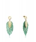 Pendientes Viceroy mujer en acero dorado forma de dos hojas