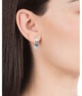 Pendientes Viceroy 75146E01000 de mujer en acero tipo aro con madreperla y 3 circonitas