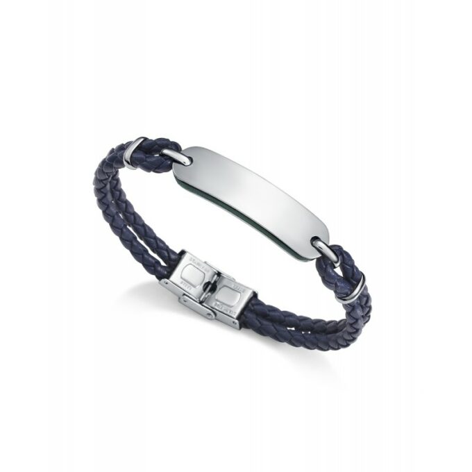 Pulsera Viceroy hombre de acero y piel azul