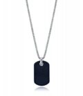 Collar Viceroy hombre de acero y piel tipo militar