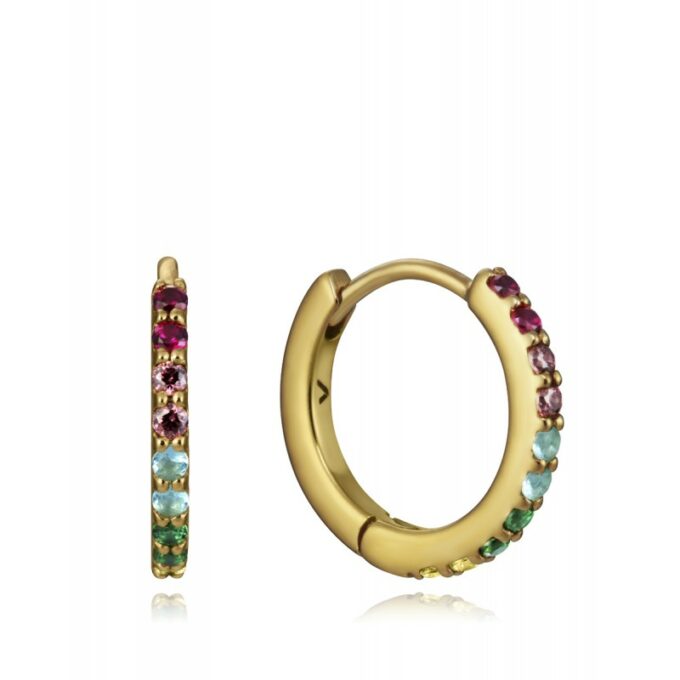 Pendientes Viceroy 492E115-39 de mujer tipo aros con circonitas multicolor