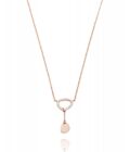 Collar Viceroy mujer de plata rosé con colgante dos piezas irregulares.