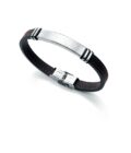 Pulsera Viceroy 6343P09017 de hombre en acero y correa caucho negro