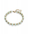 Pulsera Viceroy mujer de acero rosado con amazonitas naturales verdes