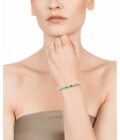 Pulsera Viceroy mujer de acero rosado con amazonitas naturales verdes