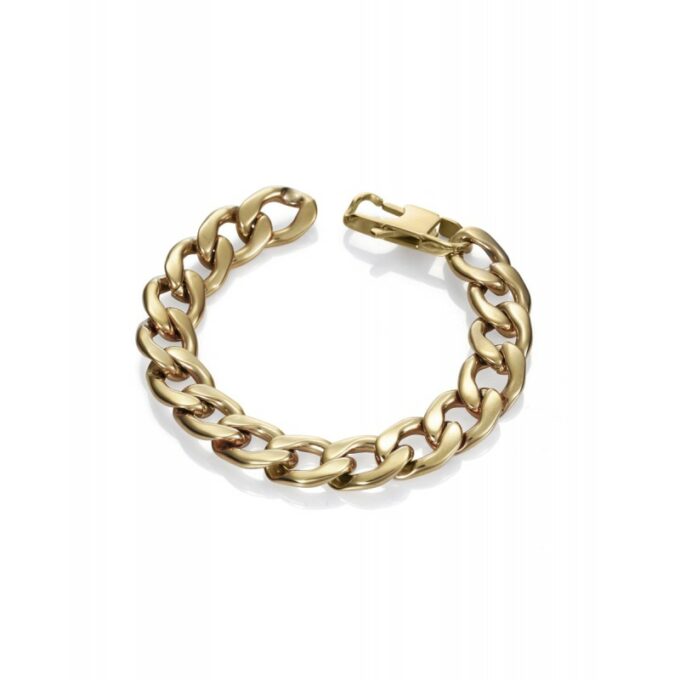 Pulsera Viceroy mujer de acero dorado con cadena barbada