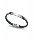 Pulsera Viceroy hombre de acero con cordón verde y amarillo