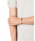 Pulsera Viceroy hombre de acero con cordón verde y amarillo