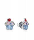 Pendientes Viceroy niña de plata con motivo de un cupcake