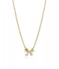 Collar Viceroy mujer de plata dorada con colgante motivo lazo