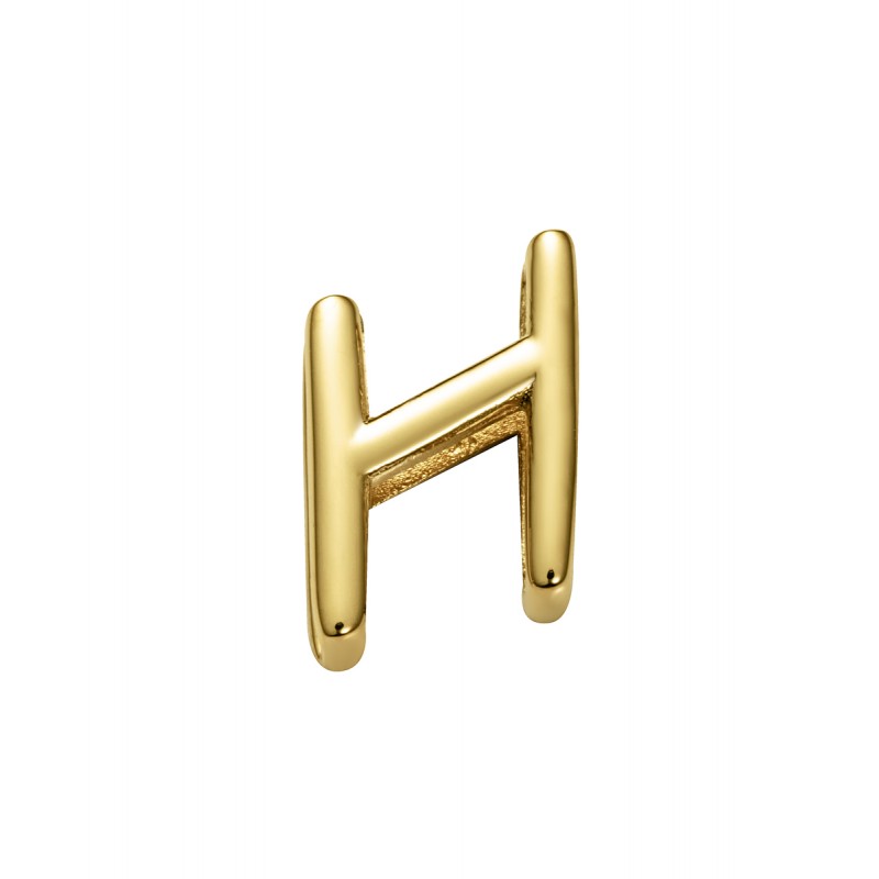 Motivo Viceroy mujer de acero dorado letra H para pulsera personalizable
