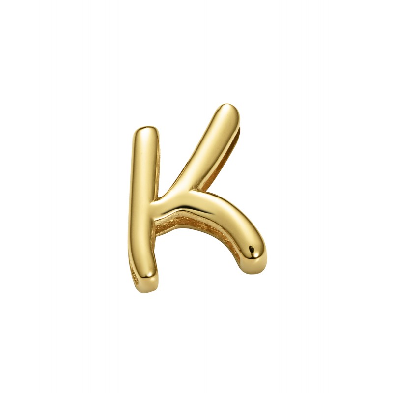 Motivo Viceroy 1359M01012K de mujer en acero dorado letra K para pulsera personalizable