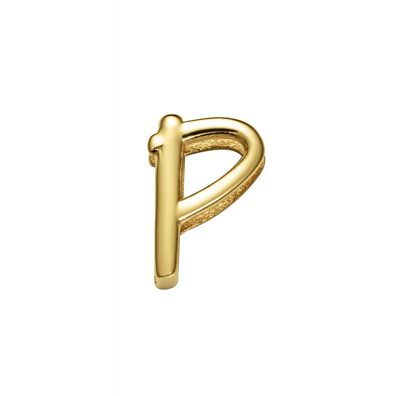Motivo Viceroy 1359M01012P de mujer en acero dorado letra P para pulsera personalizable