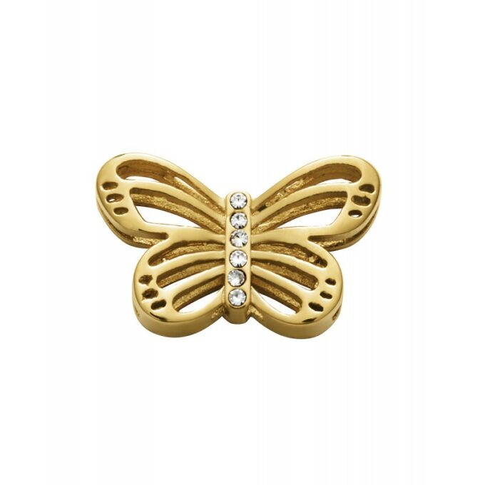 Motivo Viceroy mujer acero dorado forma mariposa para pulsera personalizable