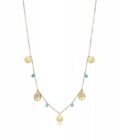 Collar Viceroy 75281C01012 de mujer en acero dorado con árbol de la vida y circonitas azules