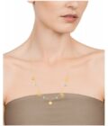 Collar Viceroy 75281C01012 de mujer en acero dorado con árbol de la vida y circonitas azules
