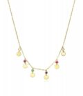 Collar de mujer Viceroy acero dorado con discos y circonitas color colgando